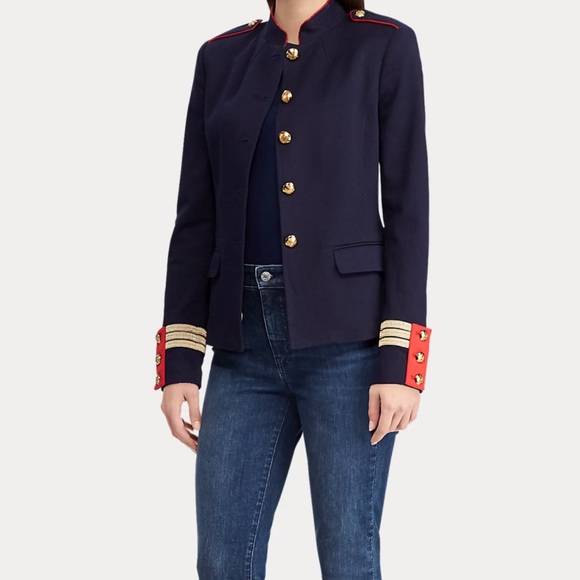 Polo Ralph Lauren The Officers Jacket Navy Blue with Gold and Red Accents Size 8 - Picture 10 of 10